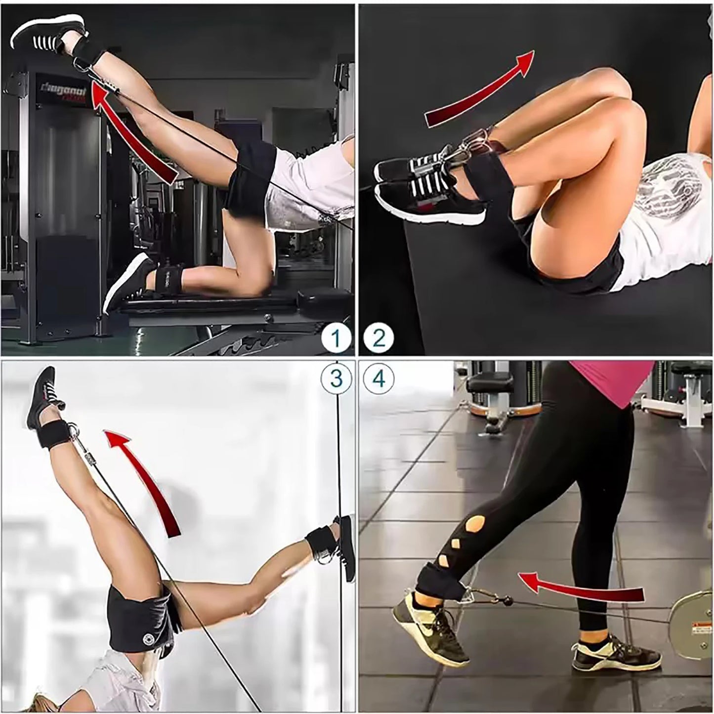 Ankle Straps Resistance Bands Set – Fitness Workout & Home Gym Training Equipment