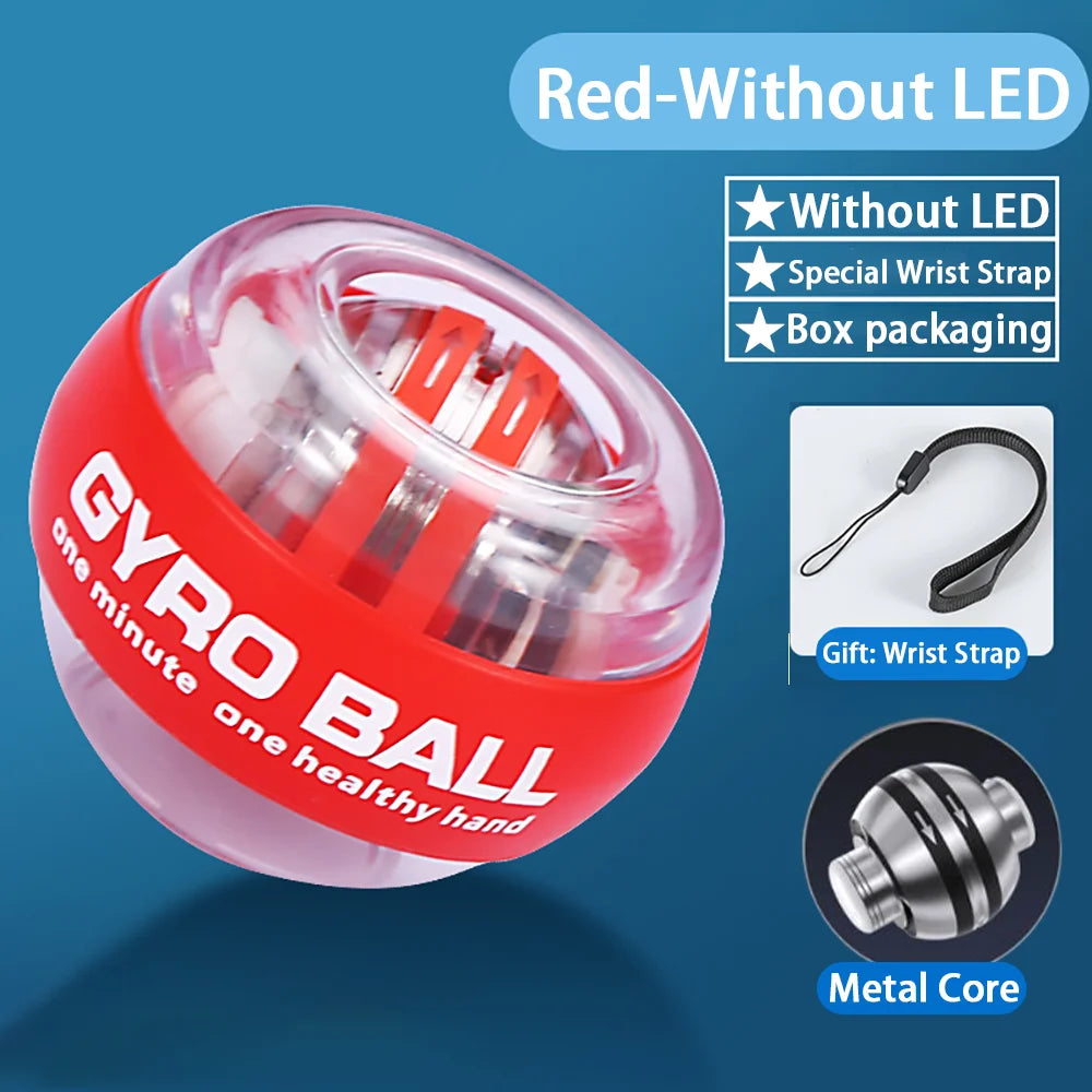 Auto-Start Wrist Power Hand Ball Strengthener Gyroscopic Arm Exerciser for Home Fitness Forearm Workout Unisex Hand Grips
