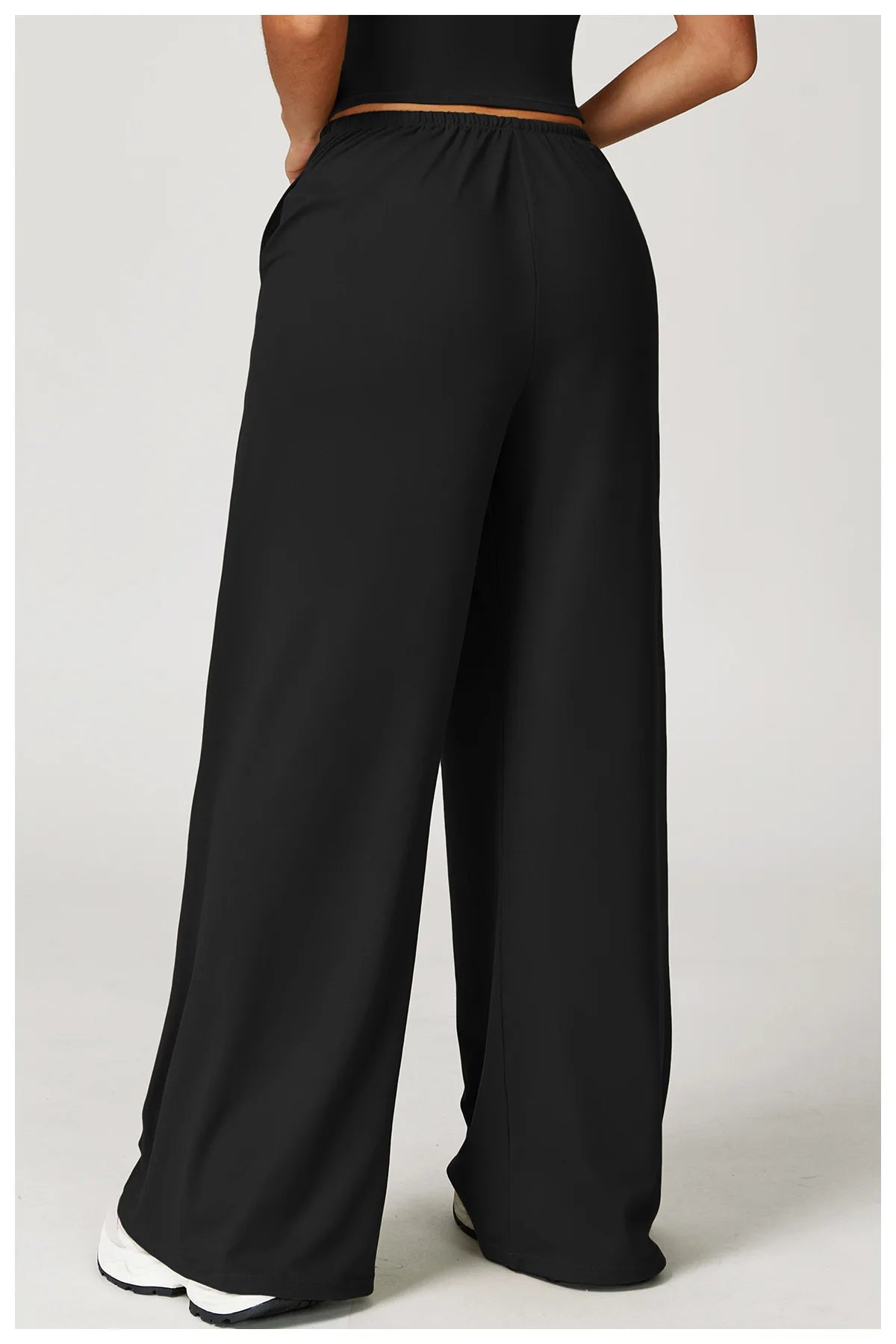 Yoga Pants Brushed Sports Pants Women's Hanging Wide Leg Loose Casual Pants Sports Running Fitness Elastic Drawstring Pants