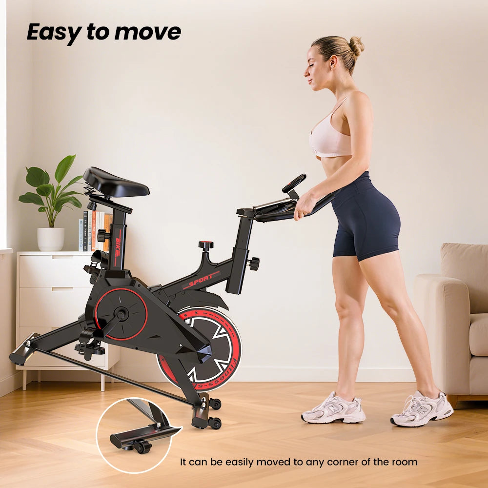 Indoor Spin Bike – Quiet Belt Drive Home Cardio Trainer