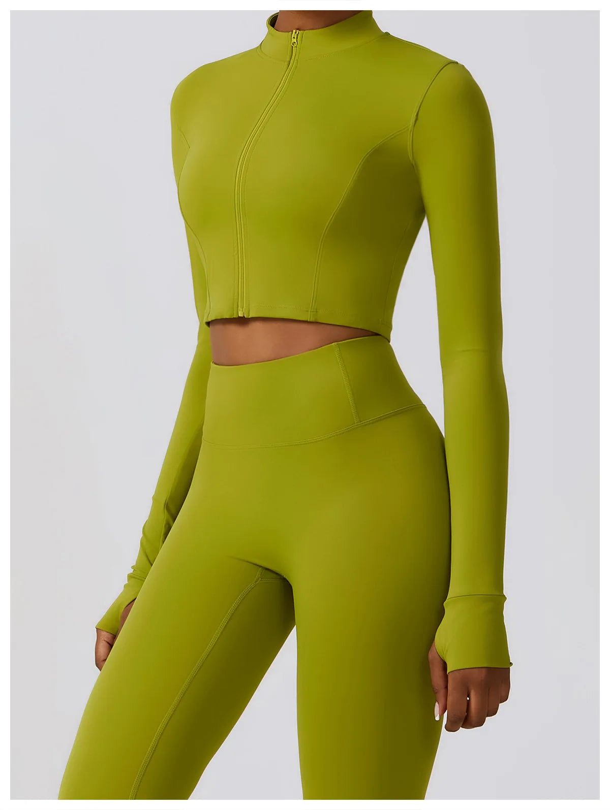 Women's Sportswear Yoga Set Seamless Fitness Bra Crop Top Long Sleeve Workout Clothes Athletic Wear Gym Legging for Running Fitness