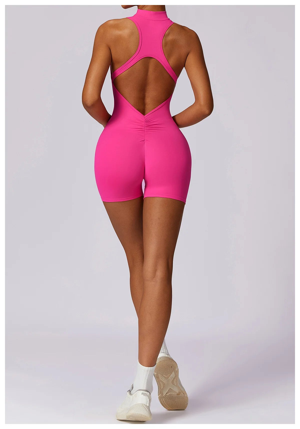 Women’s Zipper Yoga Jumpsuit – Sexy Fitness & Dance Workout Bodysuit