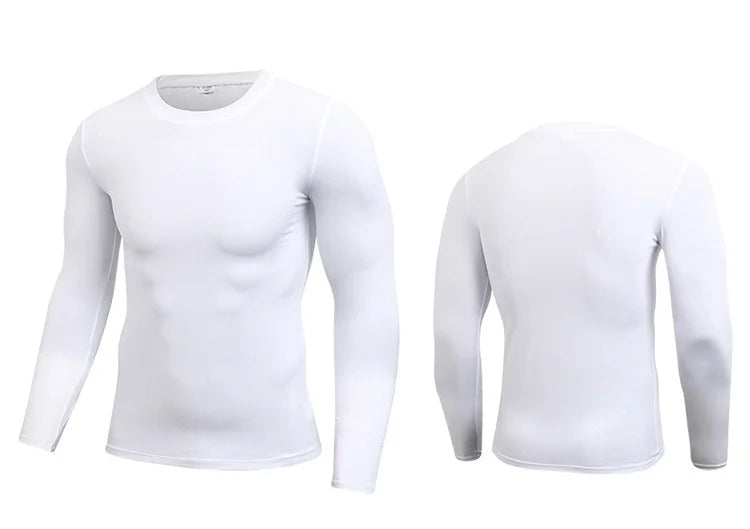 Men's Running Quick-Dry Long Sleeve T-Shirt – Slim Fit Gym & Training Sportswear