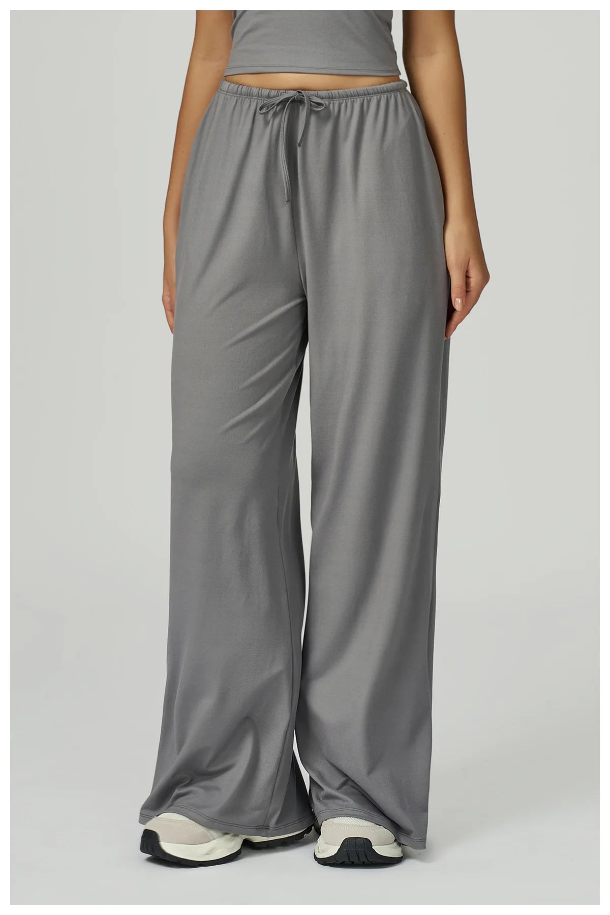 Yoga Pants Brushed Sports Pants Women's Hanging Wide Leg Loose Casual Pants Sports Running Fitness Elastic Drawstring Pants