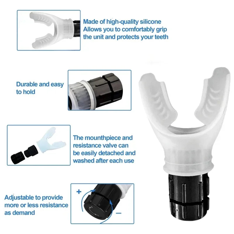 Breathing Trainer Lung Fitness Device – Respiratory Muscle Training & Expiratory Exercise Equipment