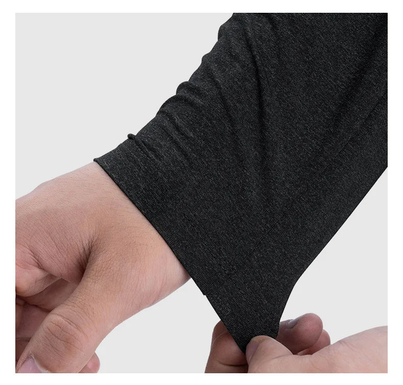 Men's Compression Hooded Long Sleeve Fitness T-Shirt – Running, Gym & Workout Performance Top