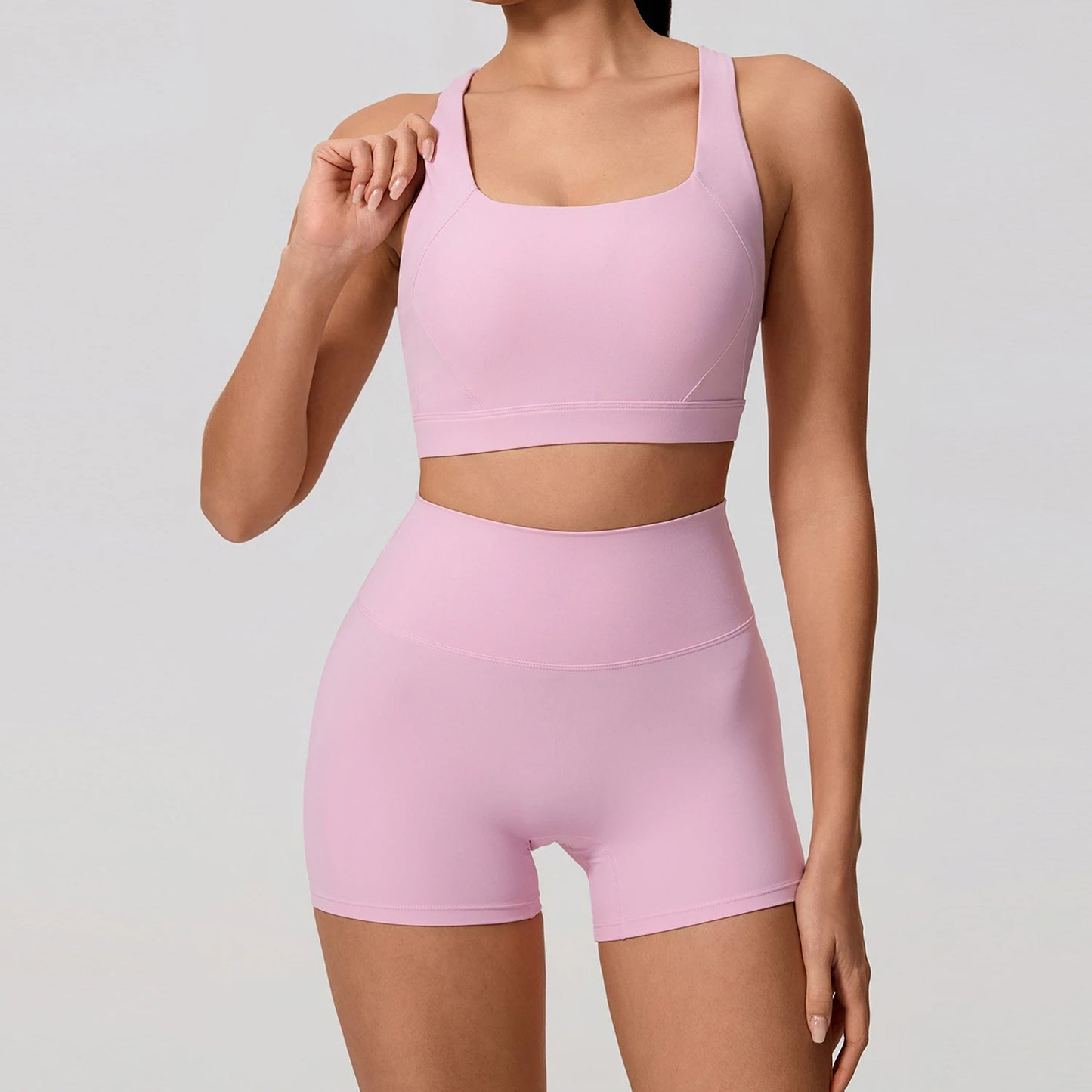 Summer Soften Yoga Set 2PCS Sports Suit for Women – Quick-Dry Fitness & Workout Activewear