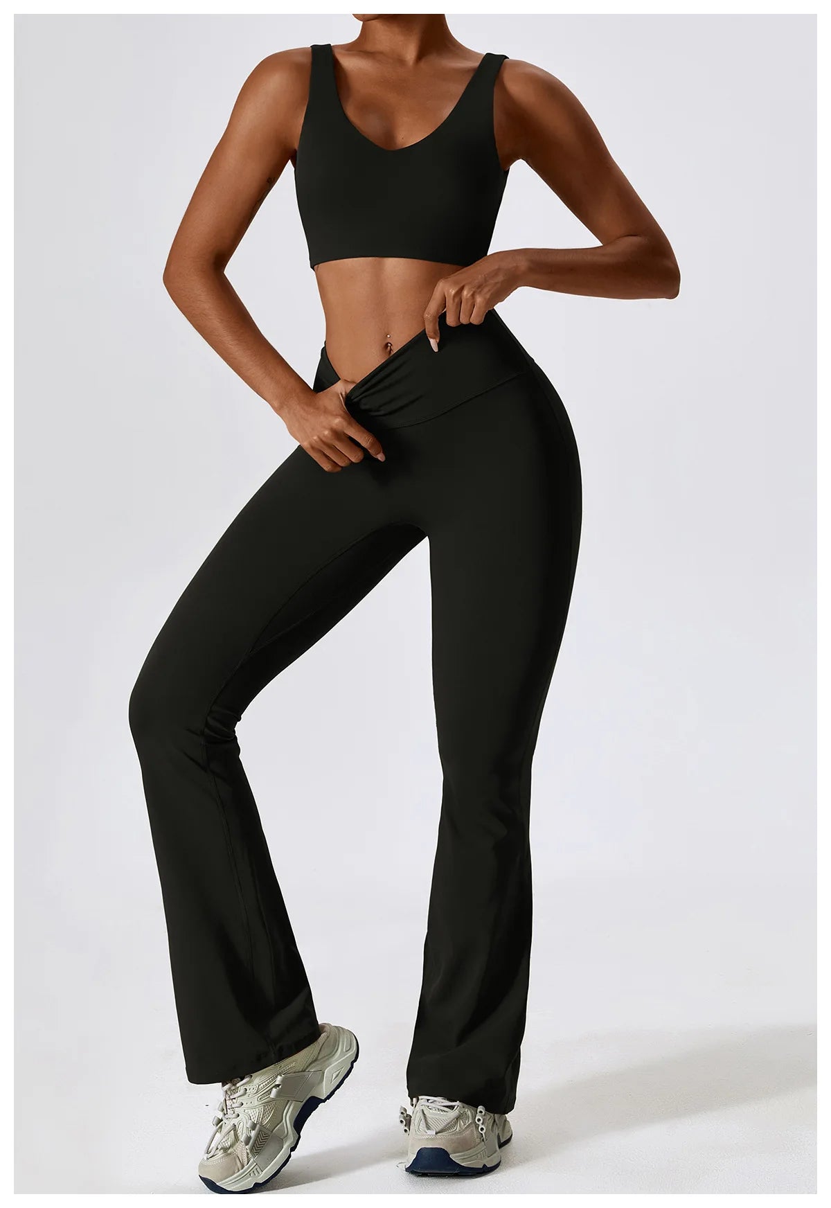 2PCS Women's Seamless Yoga Set Long Sleeve Athletic Legging & Crop Top Sportswear Workout Fitness Gym Sports Suit Winter Workout Clothes