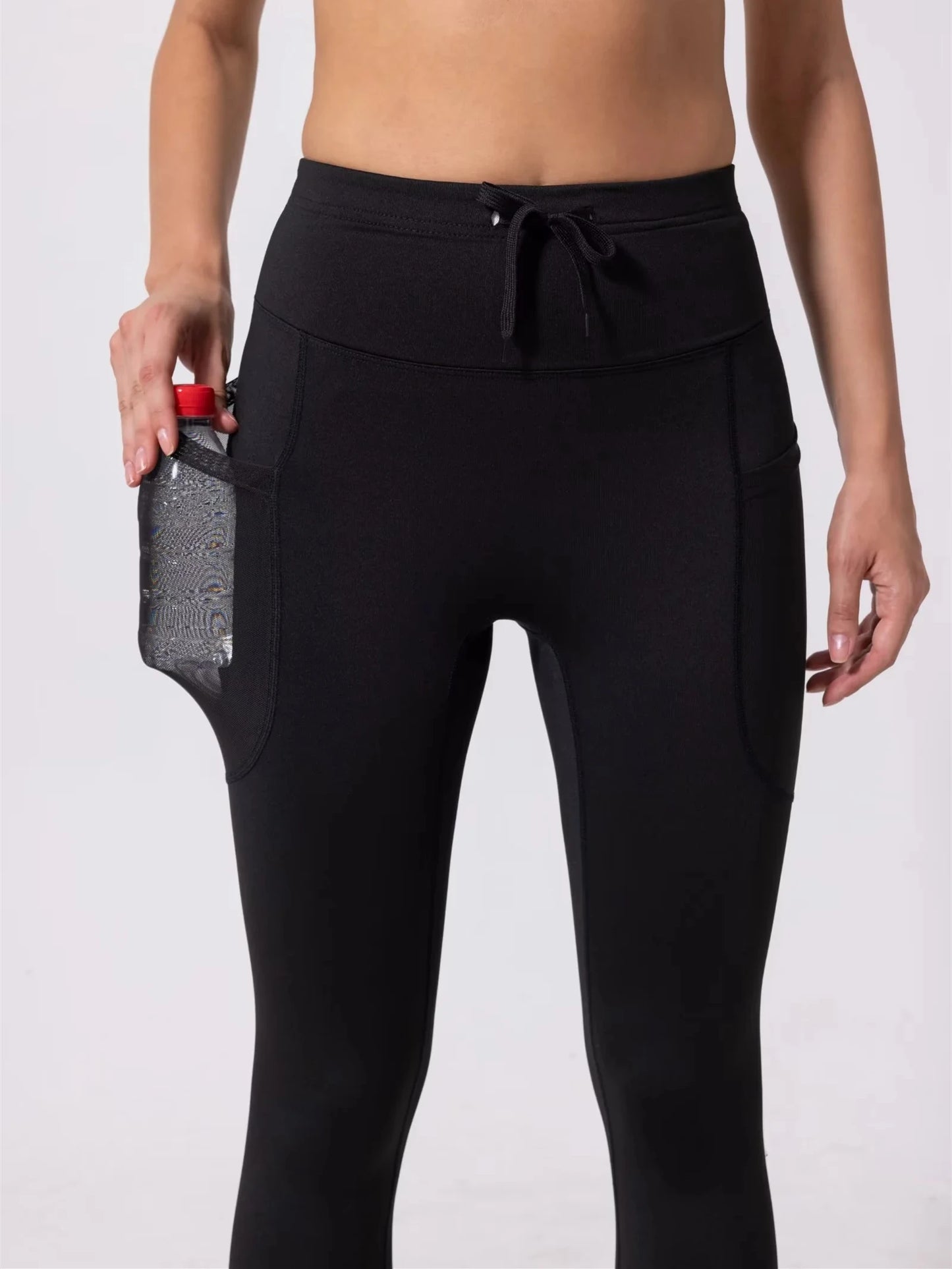 Compression Running Leggings with Pockets – Warm Reflective Sports Tights for Women, Men & Youth