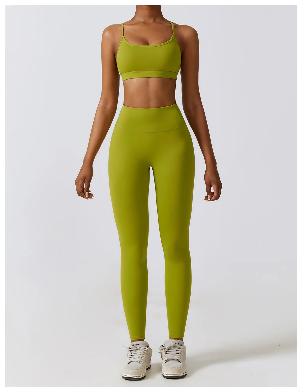 Women's Sportswear Yoga Set Seamless Fitness Bra Crop Top Long Sleeve Workout Clothes Athletic Wear Gym Legging for Running Fitness