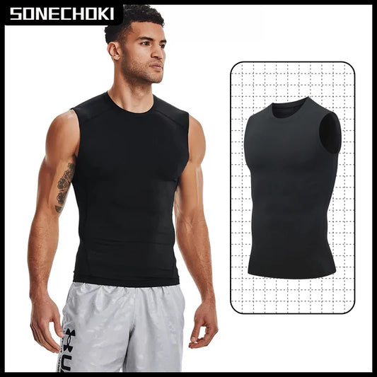 Men’s Compression Tank Top – Quick Dry Sleeveless Gym & Workout Vest