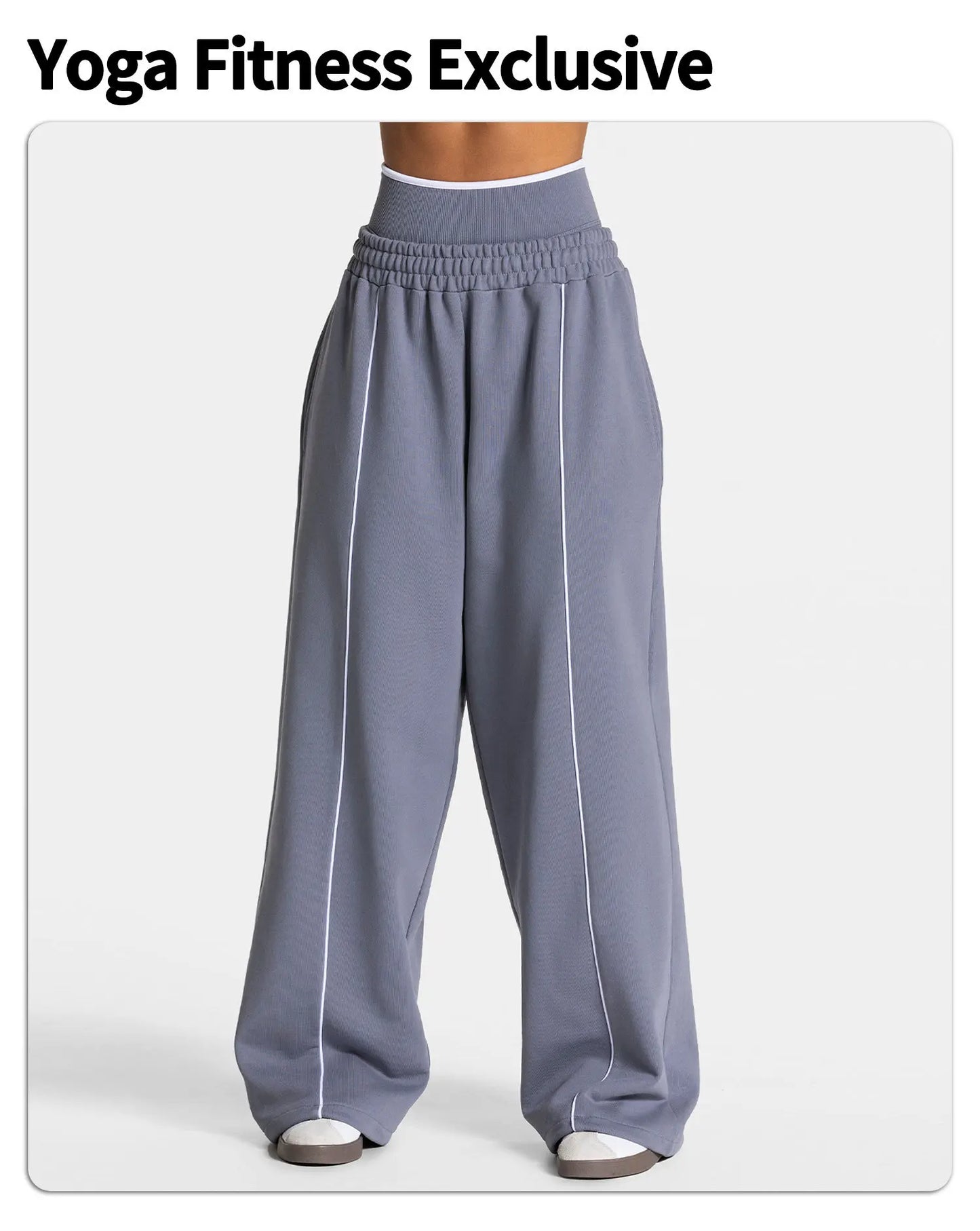 Women’s High Waist Yoga Pants – Wide Leg Casual Sports & Gym Trousers