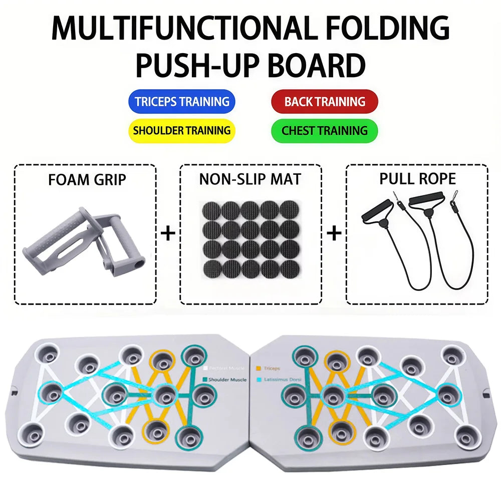 Portable Push-Up Board Set – Multifunctional Foldable Fitness Training Equipment