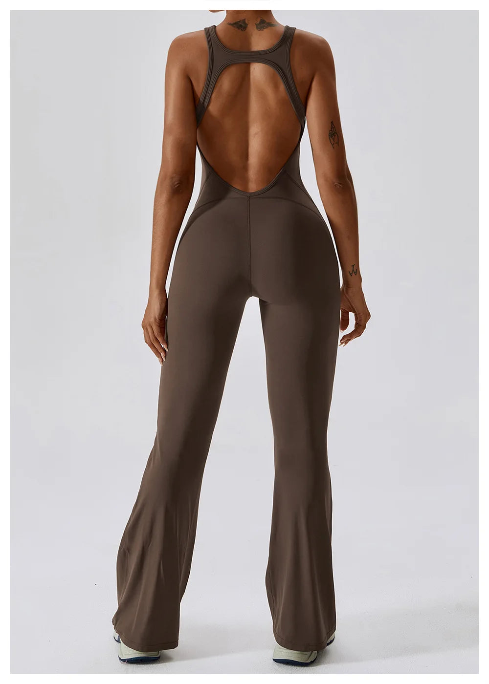 Women’s Solid Yoga Jumpsuit – One Piece Butt-Lifting Fitness Bodysuit