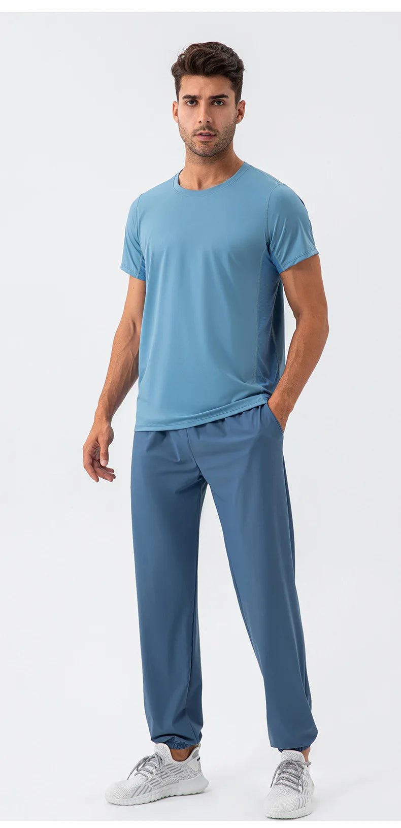 Men's Running Pants Sportswear Summer Jogging Sweatpants Quick Dry Thin Tracksuit Elastic Gym Fitness Sport Trousers Men Slacks