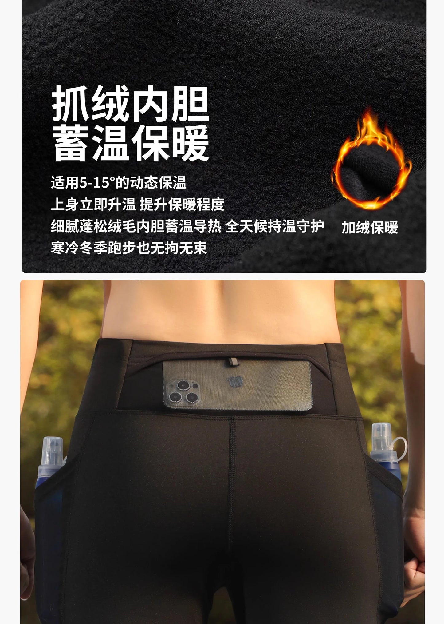 Compression Running Leggings with Pockets – Warm Reflective Sports Tights for Women, Men & Youth