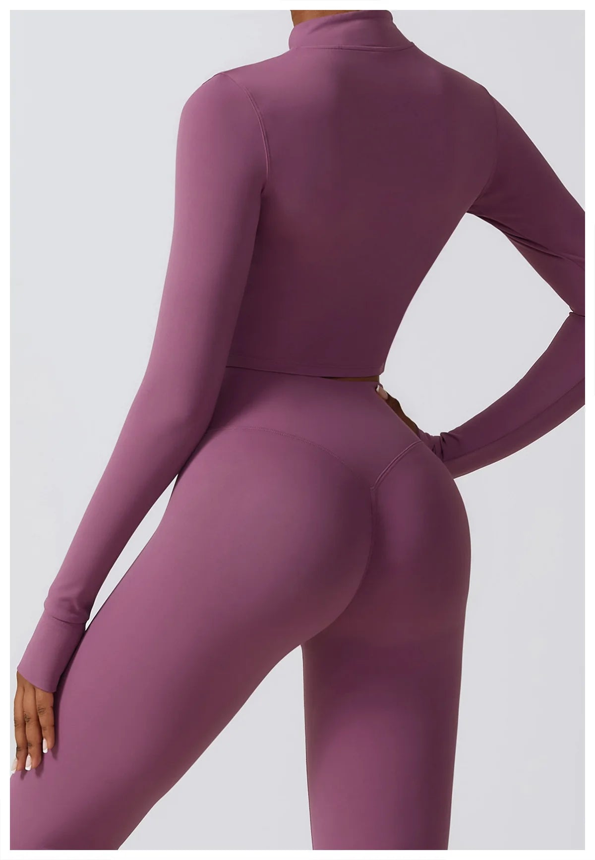 Women's Sportswear Yoga Set Seamless Fitness Bra Crop Top Long Sleeve Workout Clothes Athletic Wear Gym Legging for Running Fitness