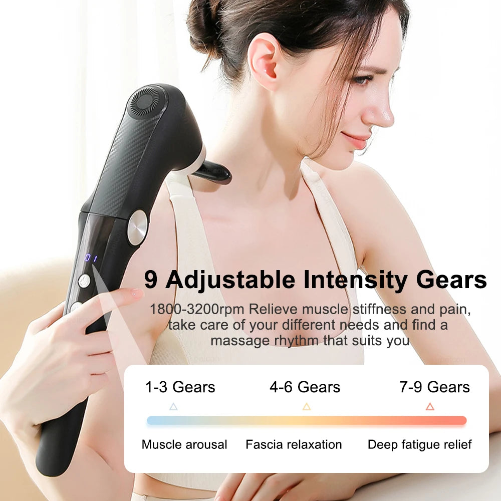 Fascia Massage Gun – Electric Deep Tissue Muscle Massager for Full Body Relief