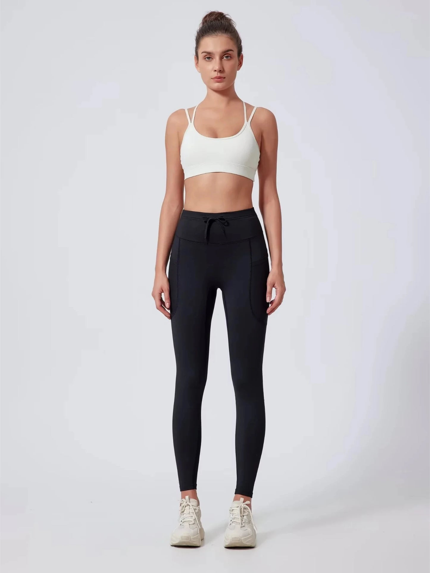 Compression Running Leggings with Pockets – Warm Reflective Sports Tights for Women, Men & Youth