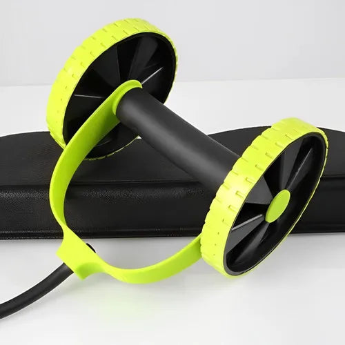 Multifunctional Ab Roller Wheel Kit – Double Wheel Abdominal Trainer with Resistance Bands, Knee Mat & Push-Up Support