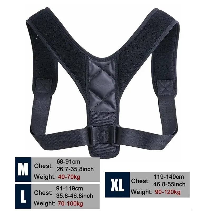 Back Posture Corrector Belt – Adjustable Support Brace for Improved Sitting & Standing Posture