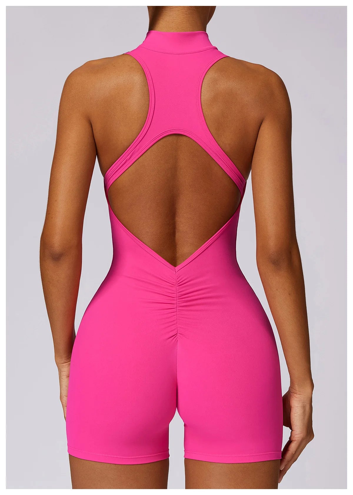 Women’s Zipper Yoga Jumpsuit – Sexy Fitness & Dance Workout Bodysuit