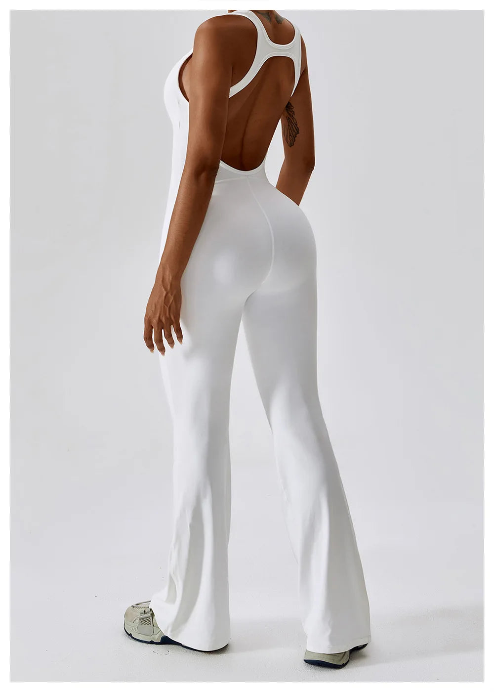 Women’s Solid Yoga Jumpsuit – One Piece Butt-Lifting Fitness Bodysuit
