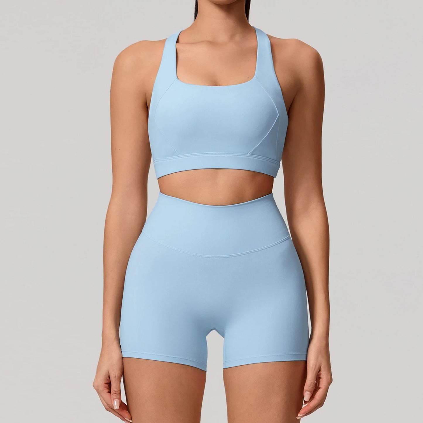 Summer Soften Yoga Set 2PCS Sports Suit for Women – Quick-Dry Fitness & Workout Activewear