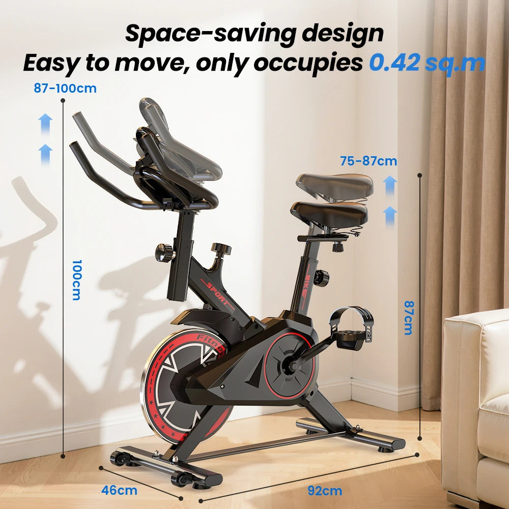 Indoor Spin Bike – Quiet Belt Drive Home Cardio Trainer