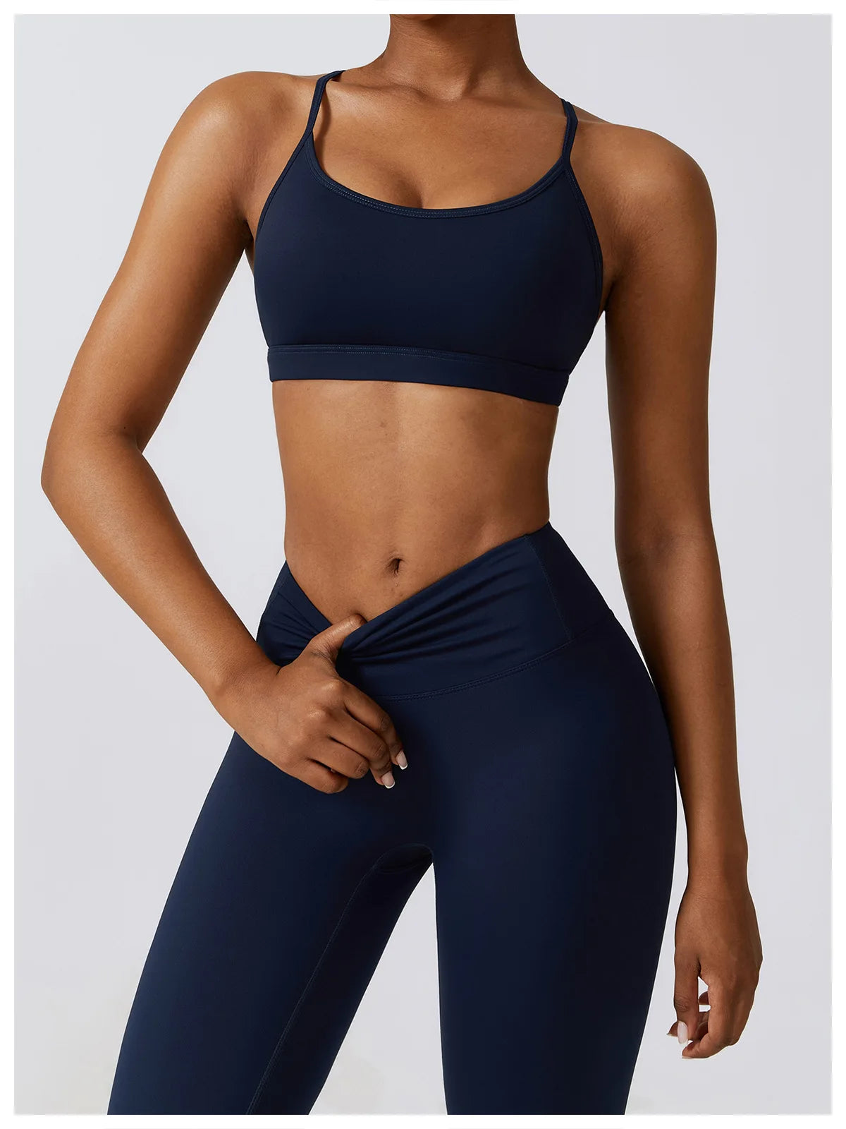 Women's Sportswear Yoga Set Seamless Fitness Bra Crop Top Long Sleeve Workout Clothes Athletic Wear Gym Legging for Running Fitness