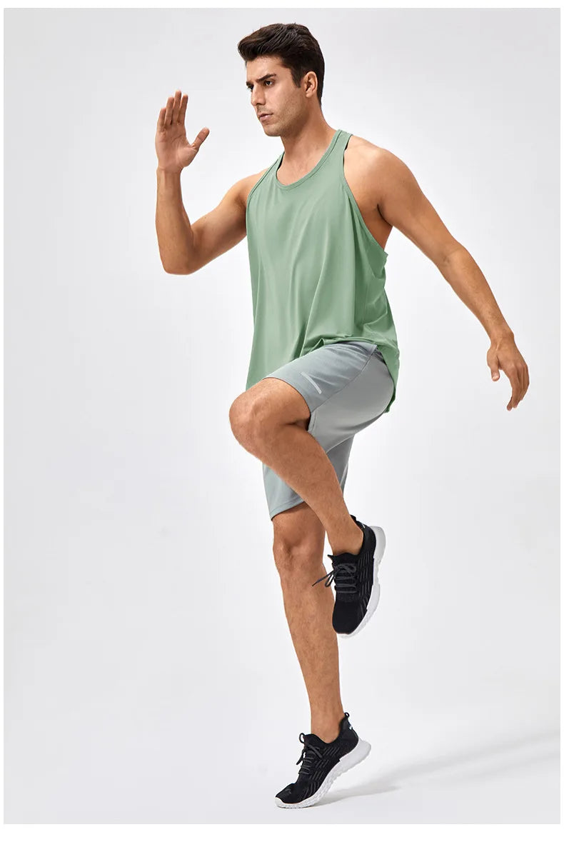 Men's Sleeveless Workout Tank Top – Quick-Dry Gym & Bodybuilding Training Vest