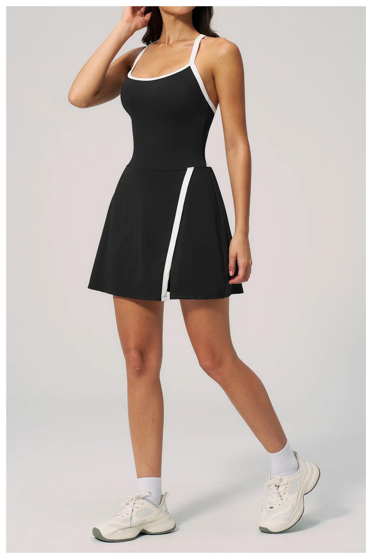 Women's Yoga Jumpsuit Set Anti-Glare One-Piece Ballet Dance Sports Dress Gym Rompers Push-Up Running Tennis Fitness Outfit