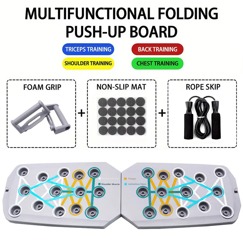 Portable Push-Up Board Set – Multifunctional Foldable Fitness Training Equipment