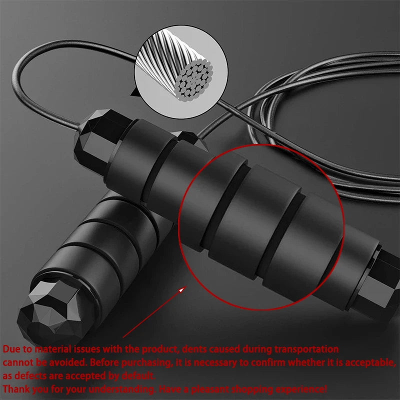 Adjustable Speed Jump Rope with Ball Bearings – Tangle-Free Fitness Skipping Rope