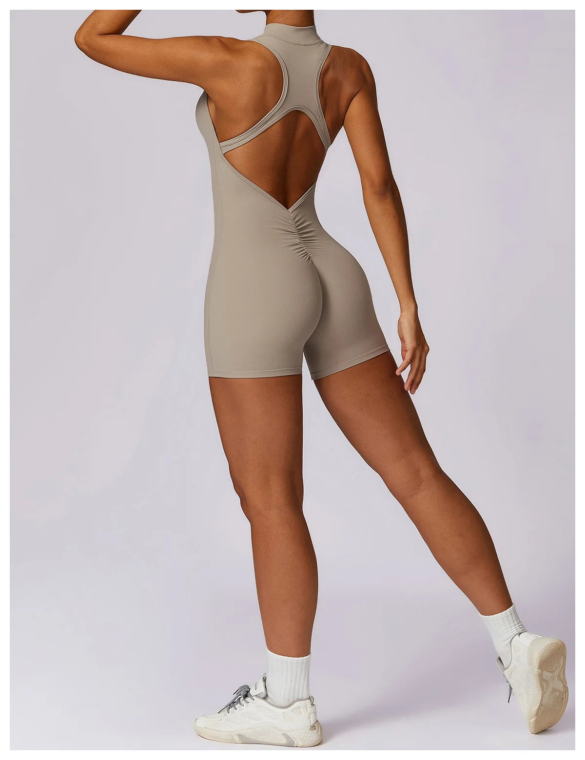 Women’s Zipper Yoga Jumpsuit – Sexy Fitness & Dance Workout Bodysuit