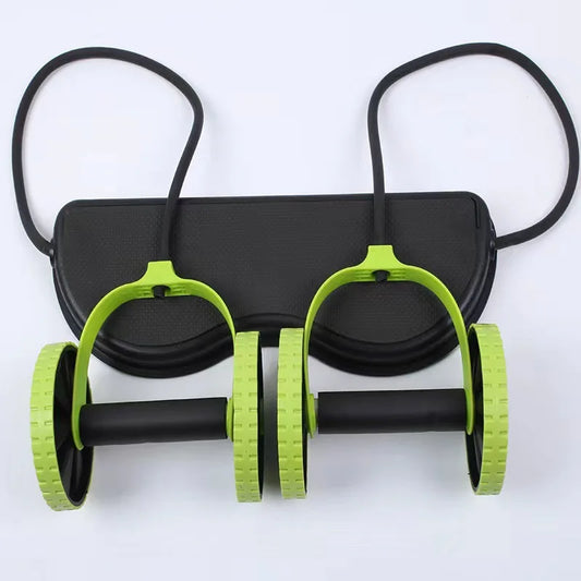 Multifunctional Ab Roller Wheel Kit – Double Wheel Abdominal Trainer with Resistance Bands, Knee Mat & Push-Up Support