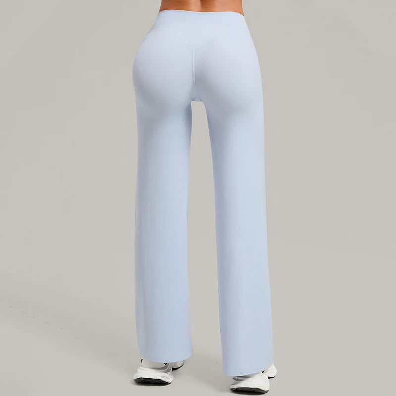 Women's Straight-Leg Yoga Pants – Naked-Feel Wide Leg Sports & Fitness Leggings