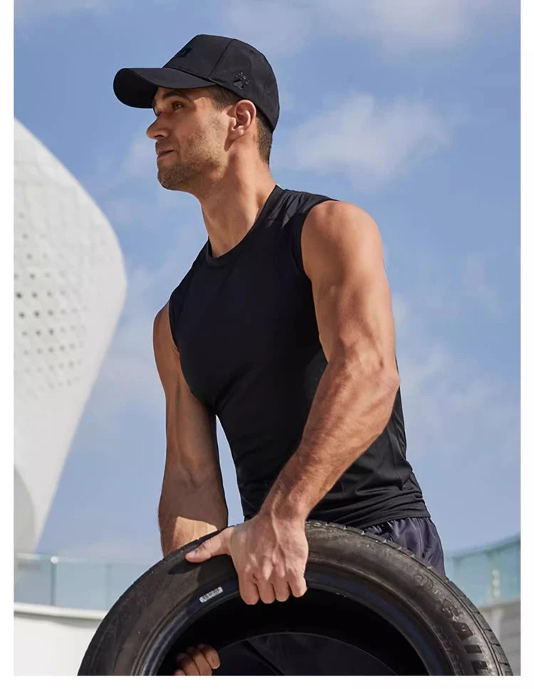 Men’s Compression Tank Top – Quick Dry Sleeveless Gym & Workout Vest