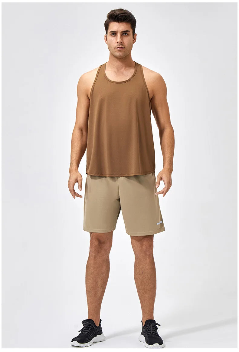 Men's Sleeveless Workout Tank Top – Quick-Dry Gym & Bodybuilding Training Vest