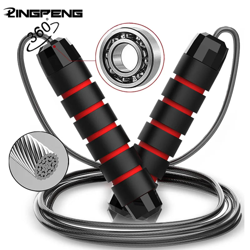Adjustable Speed Jump Rope with Ball Bearings – Tangle-Free Fitness Skipping Rope