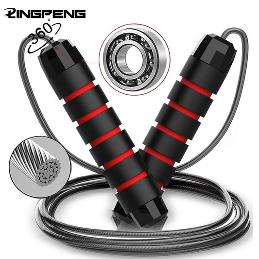Adjustable Speed Jump Rope with Ball Bearings – Tangle-Free Fitness Skipping Rope