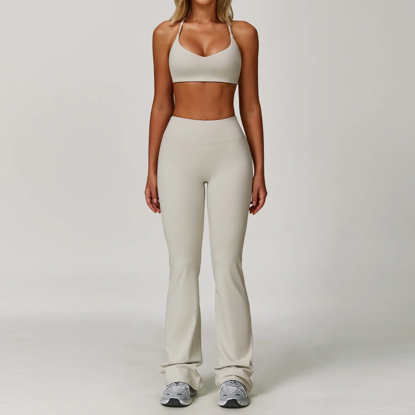 Women's Yoga Sports Set 2/3PCS Gym Workout Tracksuit Long Sleeve Sports Bra Athletic Wear Running Fitness Clothing