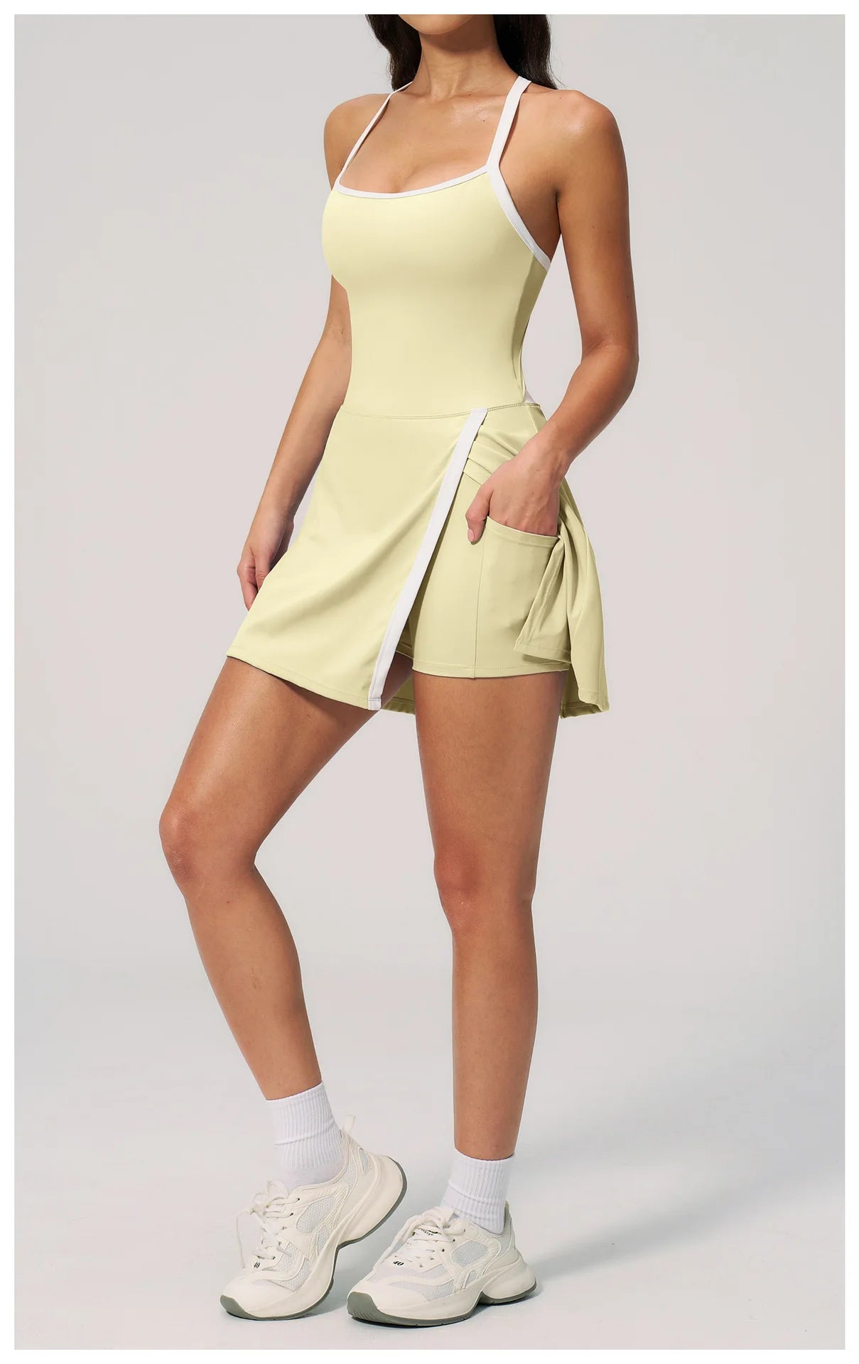 Women's Yoga Jumpsuit Set Anti-Glare One-Piece Ballet Dance Sports Dress Gym Rompers Push-Up Running Tennis Fitness Outfit