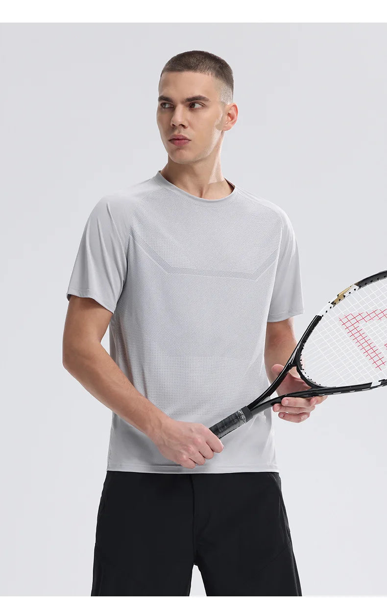 Men's Fitness Sports T-Shirt – Breathable Slim Fit Gym, Running & Cycling Tee