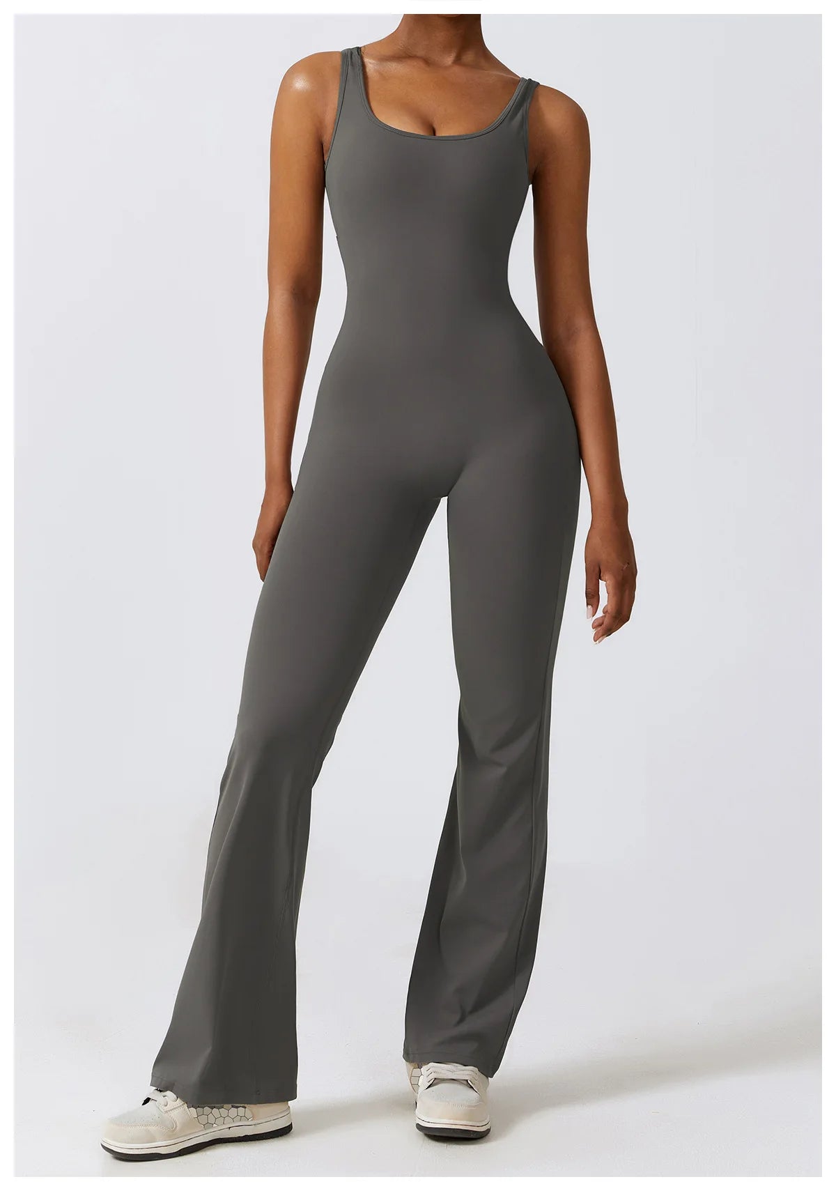 Women’s Fitness Yoga Jumpsuit – Push-Up Stretch Workout Bodysuit