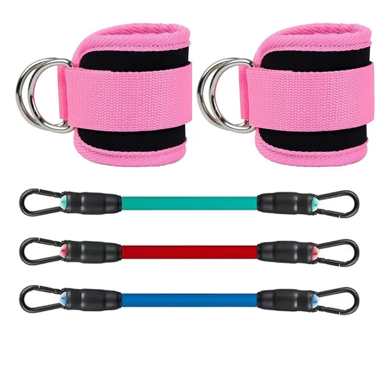 Ankle Straps Resistance Bands Set – Fitness Workout & Home Gym Training Equipment