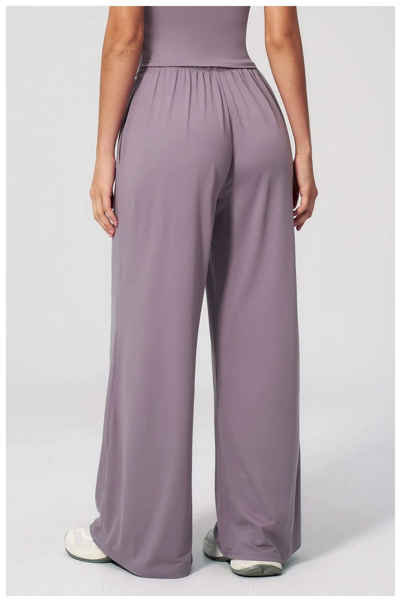 Yoga Pants Brushed Sports Pants Women's Hanging Wide Leg Loose Casual Pants Sports Running Fitness Elastic Drawstring Pants