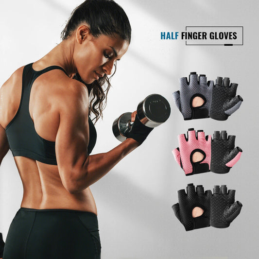 WRELS Women's Gym Fitness Gloves – Breathable Half-Finger Anti-Slip Workout Gloves