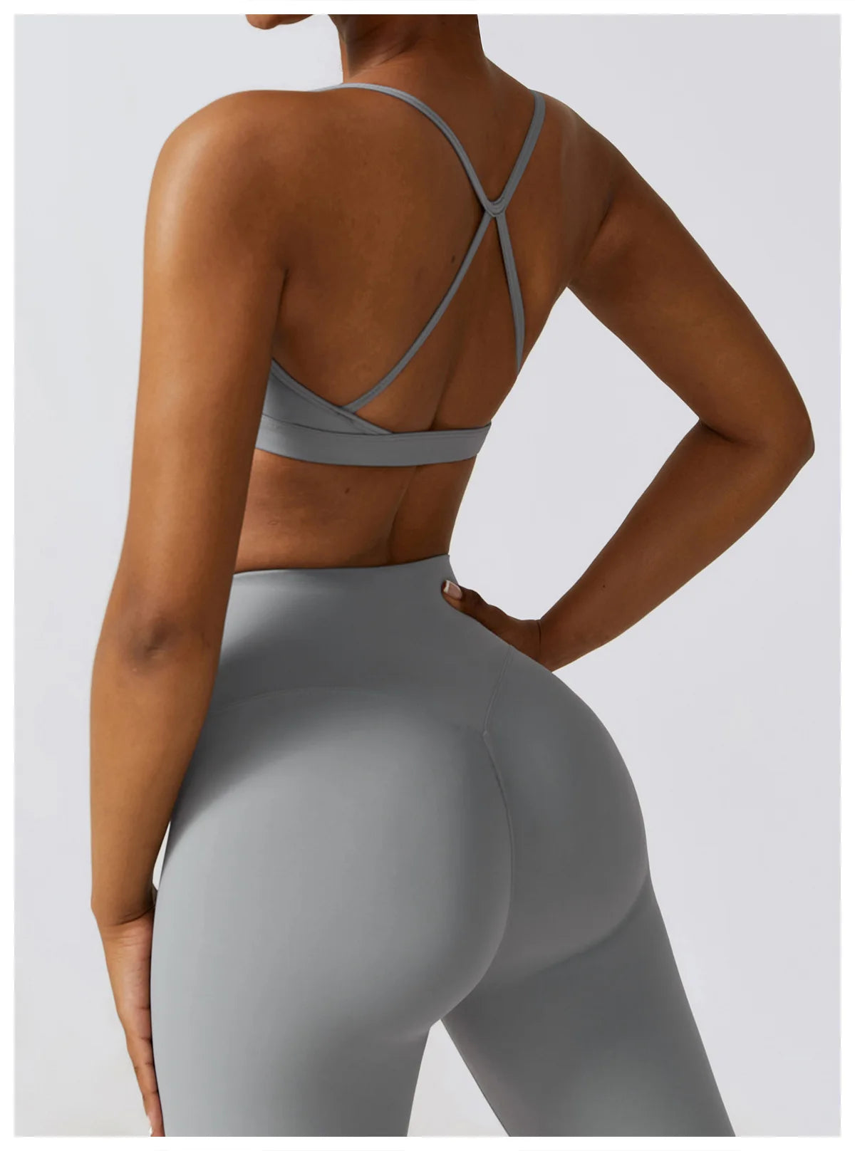 Women's Sportswear Yoga Set Seamless Fitness Bra Crop Top Long Sleeve Workout Clothes Athletic Wear Gym Legging for Running Fitness