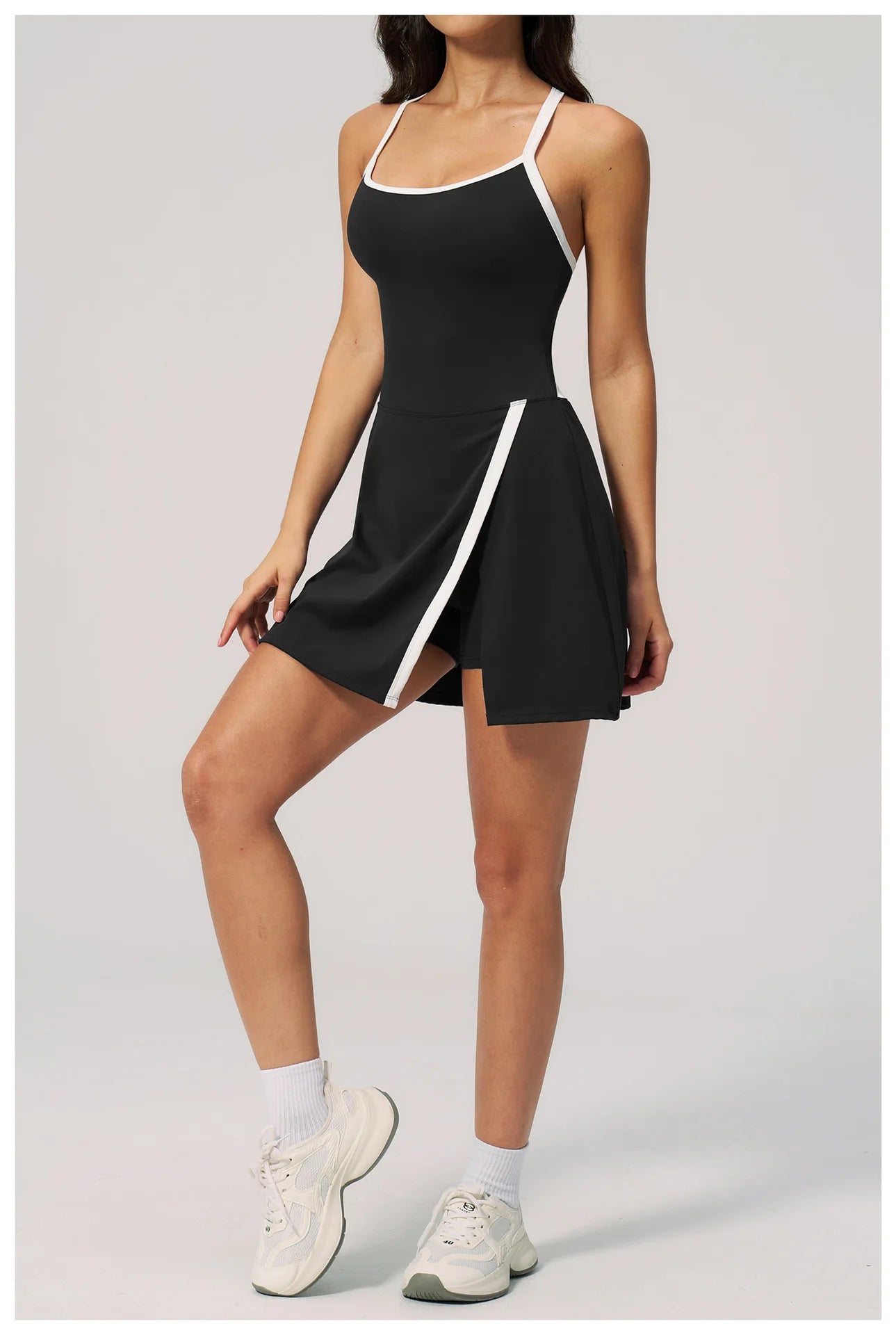 Women's Yoga Jumpsuit Set Anti-Glare One-Piece Ballet Dance Sports Dress Gym Rompers Push-Up Running Tennis Fitness Outfit